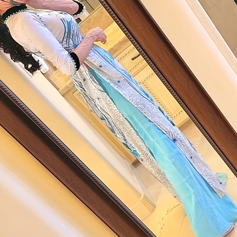 Gorgeous Vietnamese áo dài - Long Tunic Over Pants,  XS - Picture 6 of 16